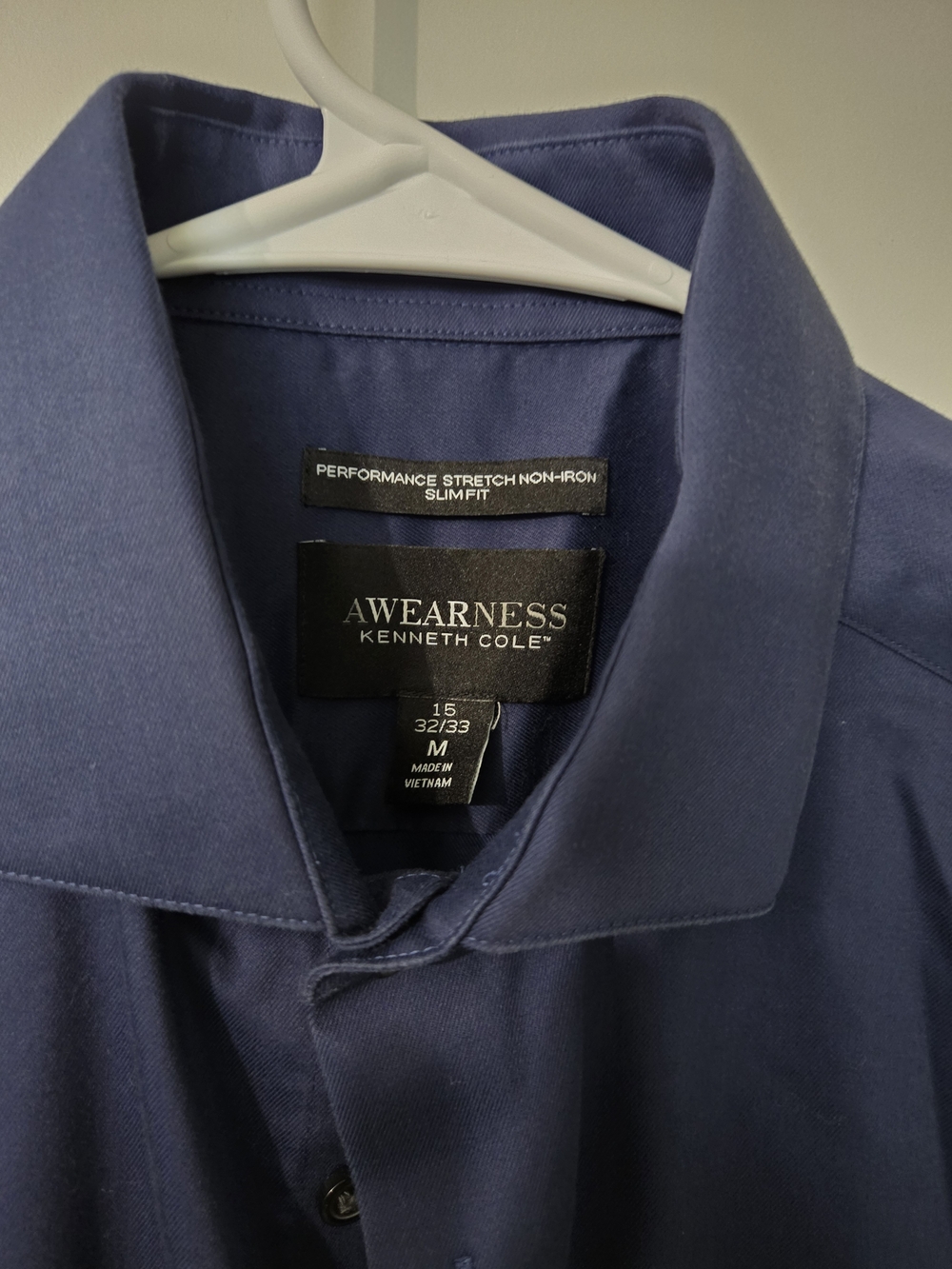 Kenneth Cole AWEARNESS Men's Dress Shirt in Navy Blue